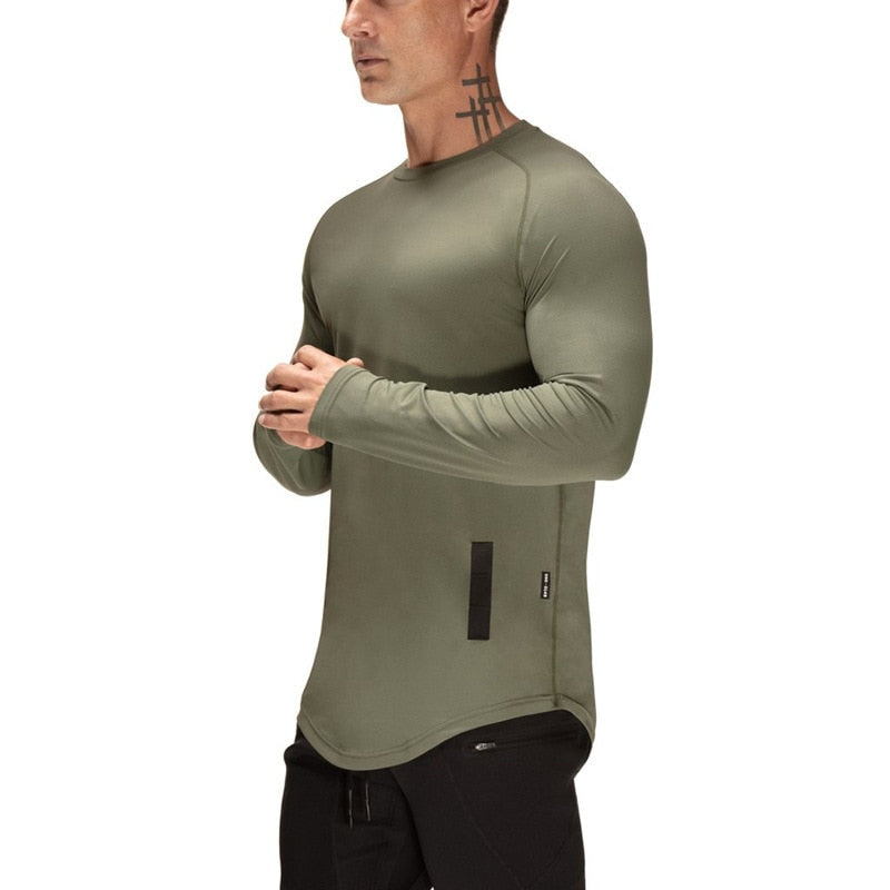 Premium Sport Shirt Herren Langarm – Quick Dry Crossfit Gym Fitness Running Rashguard - Sportswear Iron Monkey 23