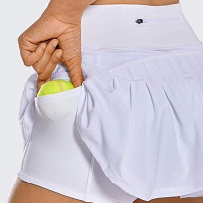 Damen 2-in-1 Skort von eprolo, sportliche Hose für Tennis, Golf und Laufen, mit elastischem Bund und sportlichem Design.