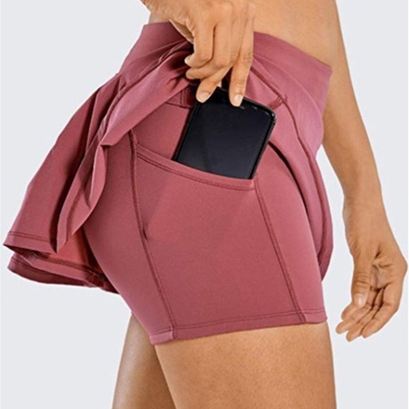 Damen 2-in-1 Skort von eprolo, Sports-Hose für Tennis, Golf und Laufen, mit integrierter Shorts und sportlichem Design