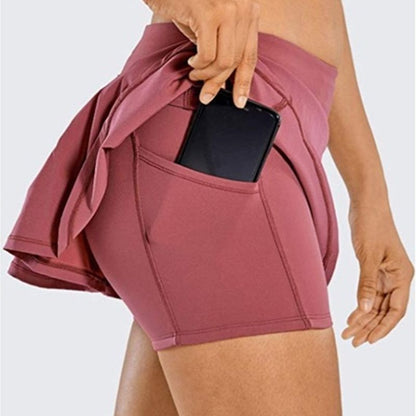 Damen 2-in-1 Skort von eprolo, Sports-Hose für Tennis, Golf und Laufen, mit integrierter Shorts und sportlichem Design