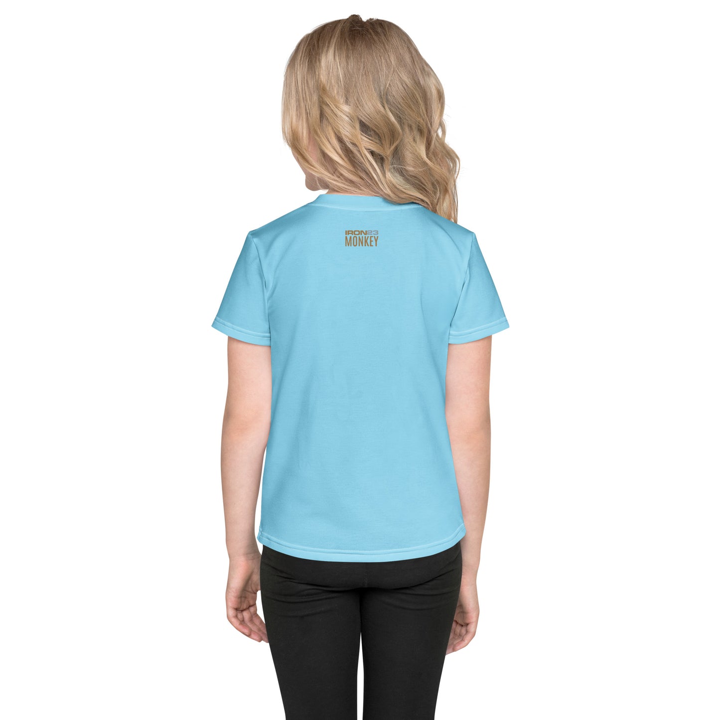 Kinder T-Shirt Jersey von Sportswear Iron Monkey 23 mit All-over-Print, Rundhalsausschnitt und 2-Wege-Stretch für aktive Kinder.