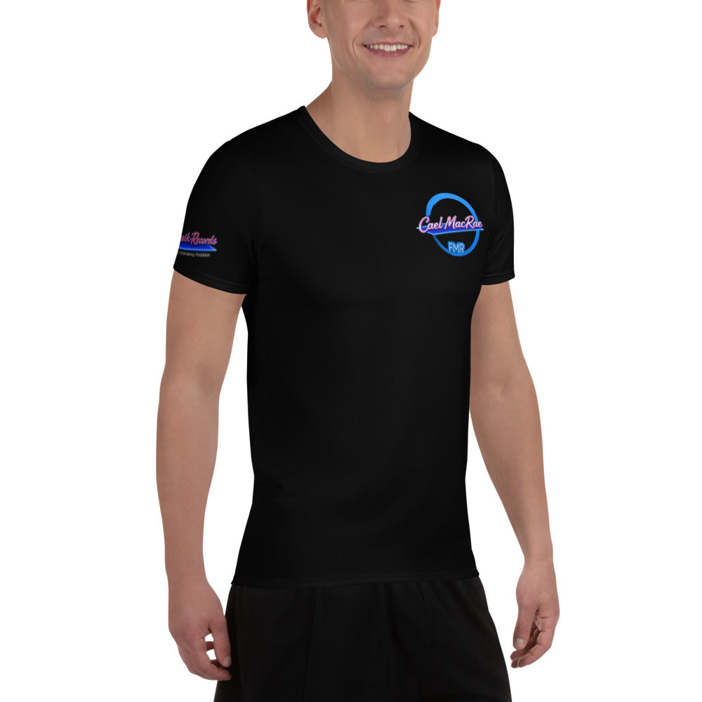 Sportliches Herren-Athletisches T-Shirt von Iron Monkey mit All-Over-Print und UPF 50+ Schutz, weiß, von Cael Macrae Team FunmusikRecords.