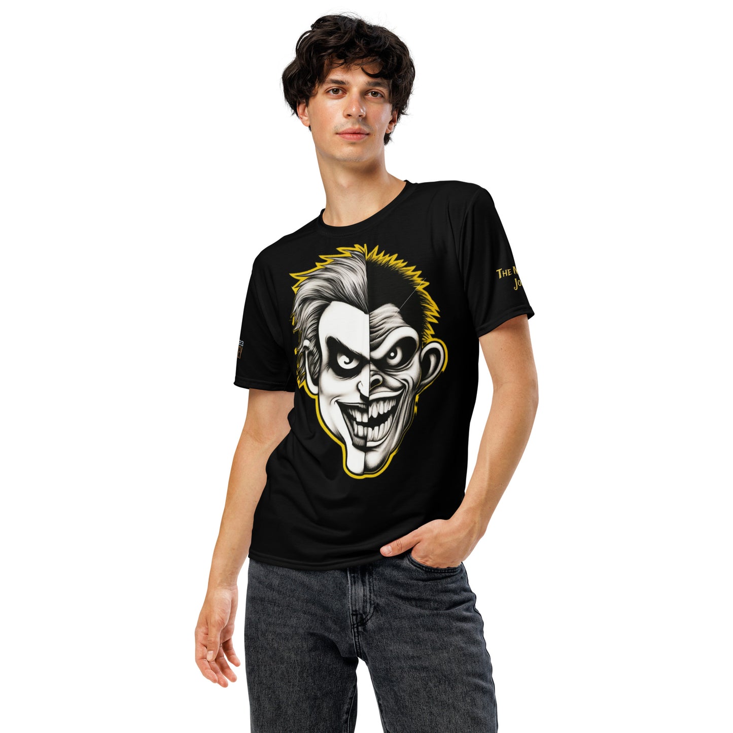 Joker Edition SoftStretch Jersey T-Shirt für Herren mit All-over-Print, bequemem 2-Wege-Stretch und Baumwoll-Feeling von Sportswear Iron Monkey 23