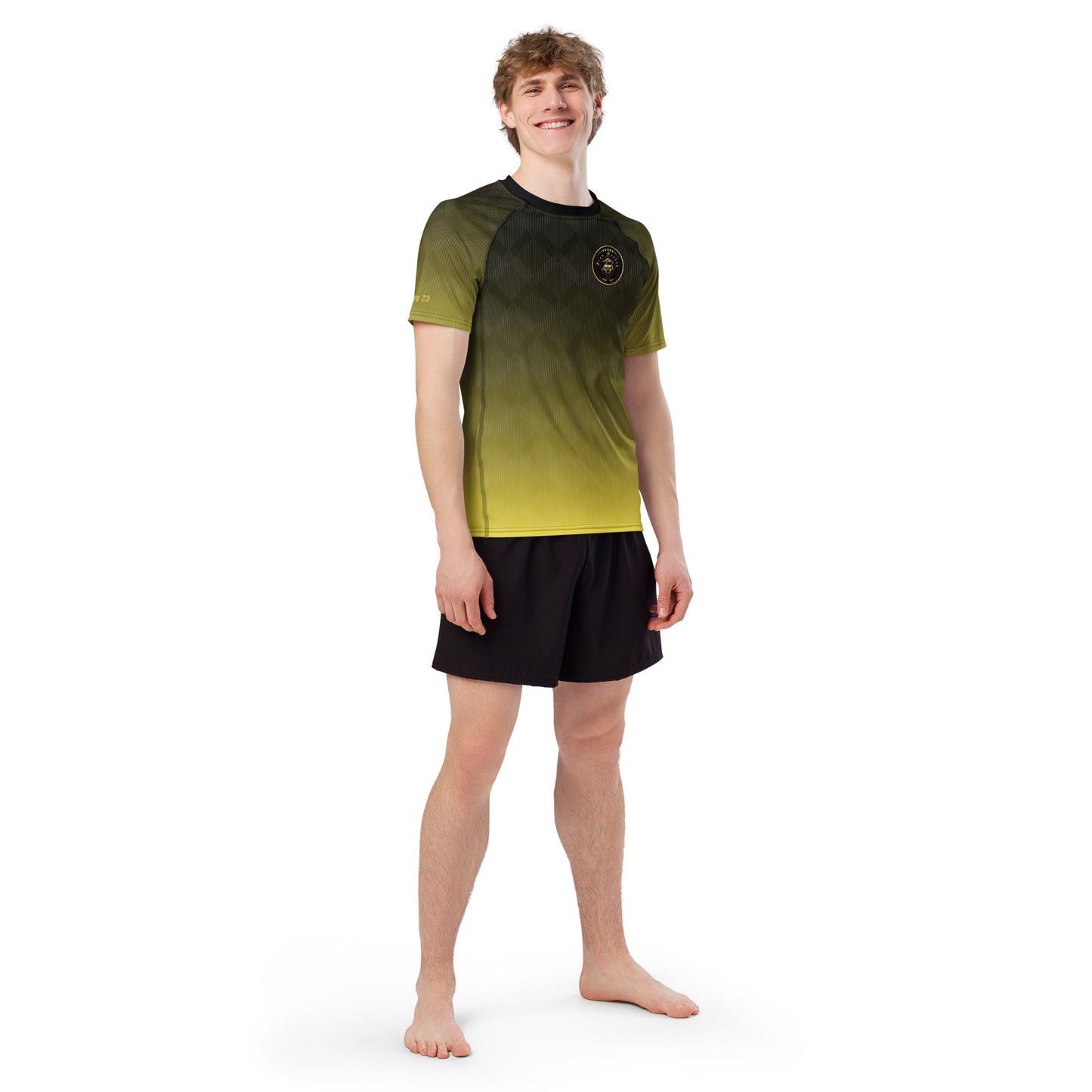 Herren Rashguard Langarm von Sportswear Iron Monkey 23 mit Allover-Print, UV-Schutz, 4-Wege-Stretch und schnelltrocknendem Material.