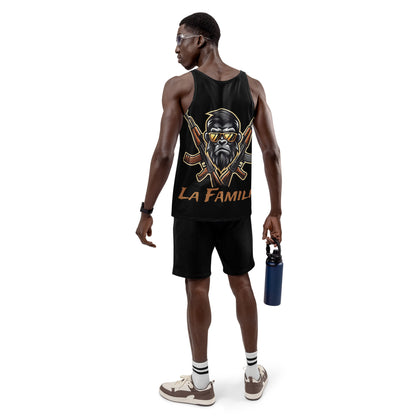 Unisex Tank-Top von Sportswear Iron Monkey 23 mit All-Over-Print, 2-Wege-Stretch im Jersey-Strick, weiß, Rückenansicht