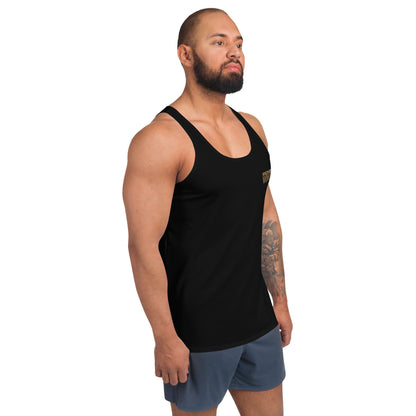 Unisex Tank-Top von Sportswear Iron Monkey 23 mit All-Over-Print, 2-Wege-Stretch, Jersey-Strick, weiße Farbe, rechte Frontansicht