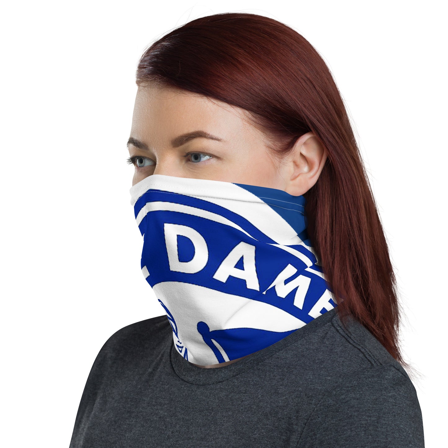 Multifunktionstuch Fanclub Alte Dame 1892 von Sportswear Iron Monkey 23 mit All-Over-Print in Weiß, vielseitiges Accessoire.