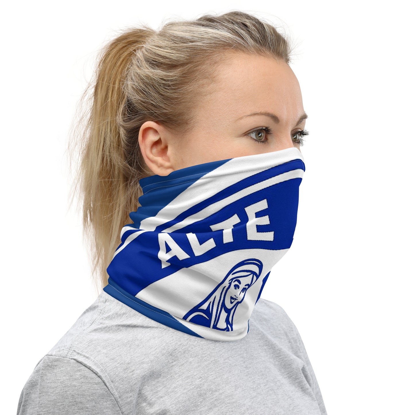 Multifunktionstuch von Sportswear Iron Monkey 23 mit Fanclub Alte Dame 1892 All-over-Print, weiß, vielseitiges Accessoire