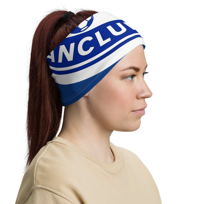 All-over-Print-Schlauchtuch von Sportswear Iron Monkey 23 im Fanclub Alte Dame 1892 Design, weißes Multifunktionstuch als Accessoire