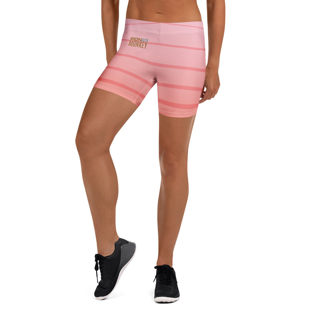 Damen Shorts mit Allover-Print, 4-Wege-Stretch, Mikrofaser, elastischer Bund, Sporthose von Sportswear Iron Monkey 23
