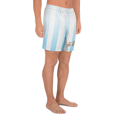 Recycelte Unisex Sport-Shorts von Sportswear Iron Monkey 23 mit All-over-Print, weiße, lange Sporthose für vielseitigen Einsatz