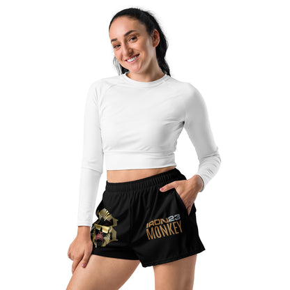 Sportliche Unisex Shorts von Sportswear Iron Monkey 23 mit All-Over-Print, schnelltrocknend und mit UPF50+ Sonnenschutz.
