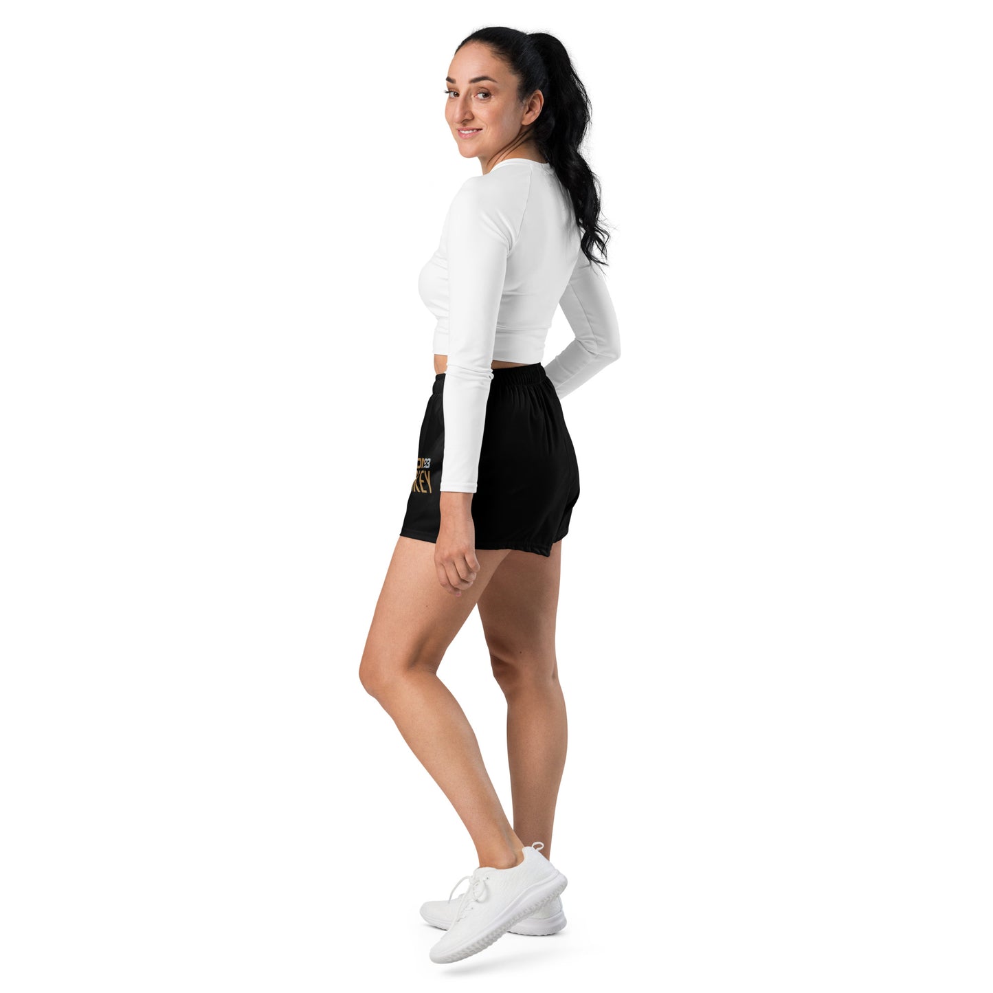 Sportliche Unisex-Shorts von Sportswear Iron Monkey 23 mit Allover-Print, schnelltrocknend und mit UPF50+ Sonnenschutz.