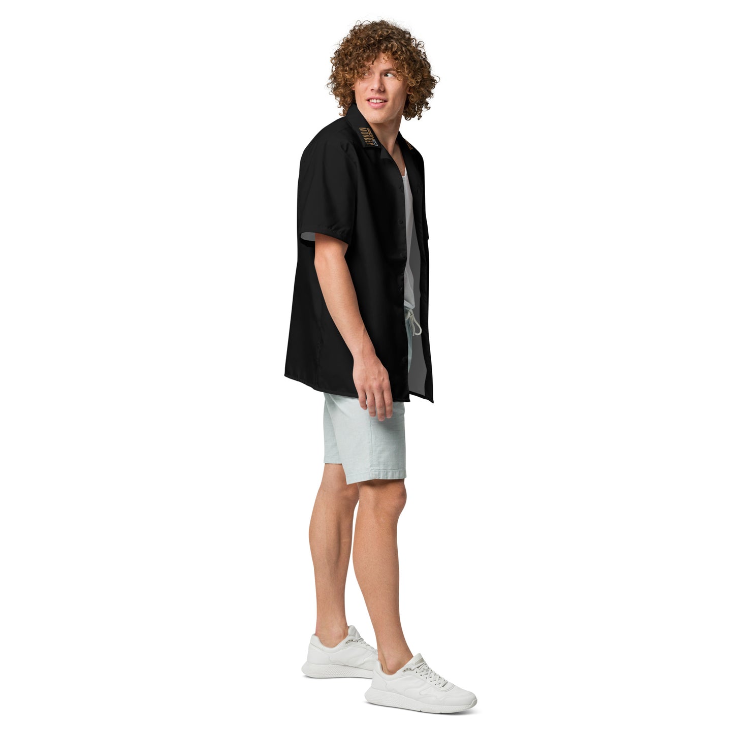 Unisex Hemd von Sportswear Iron Monkey 23 mit All-over-Print, weiß, atmungsaktiv, UPF50+, aus recyceltem Material