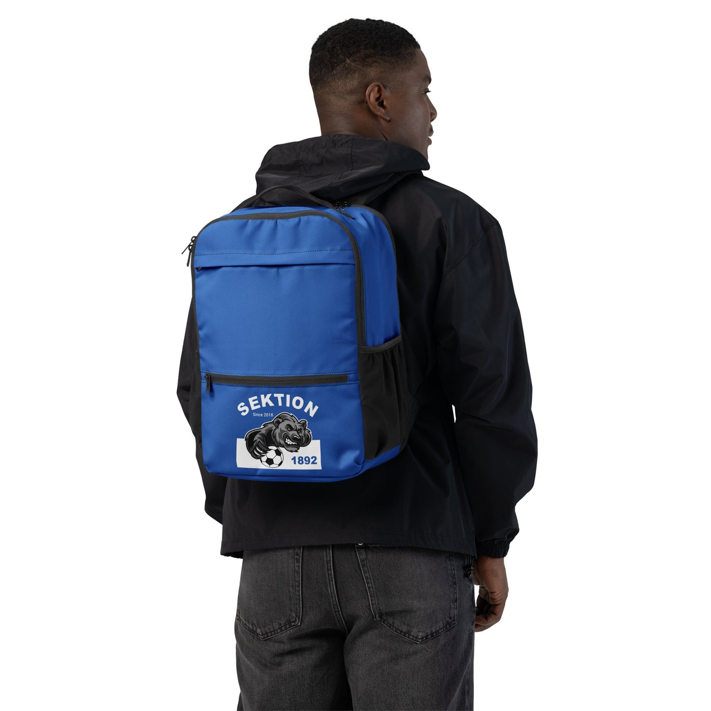 Schwarzer Allzweck-Rucksack von Sportswear Iron Monkey 23 mit Allover-Print, vielseitig und robust für den Alltag.