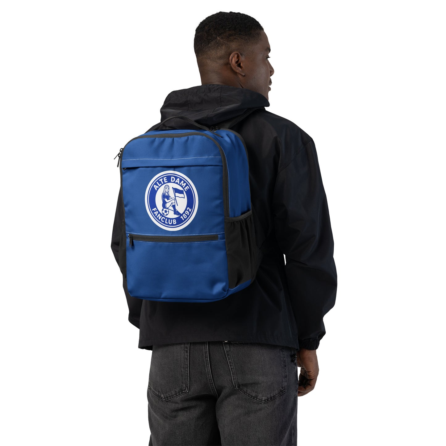 Allzweck-Rucksack von Sportswear Iron Monkey 23 mit Allover-Druck und Fanclub Alte Dame 1892 Design, weiß, praktischer Accessoire-Rucksack