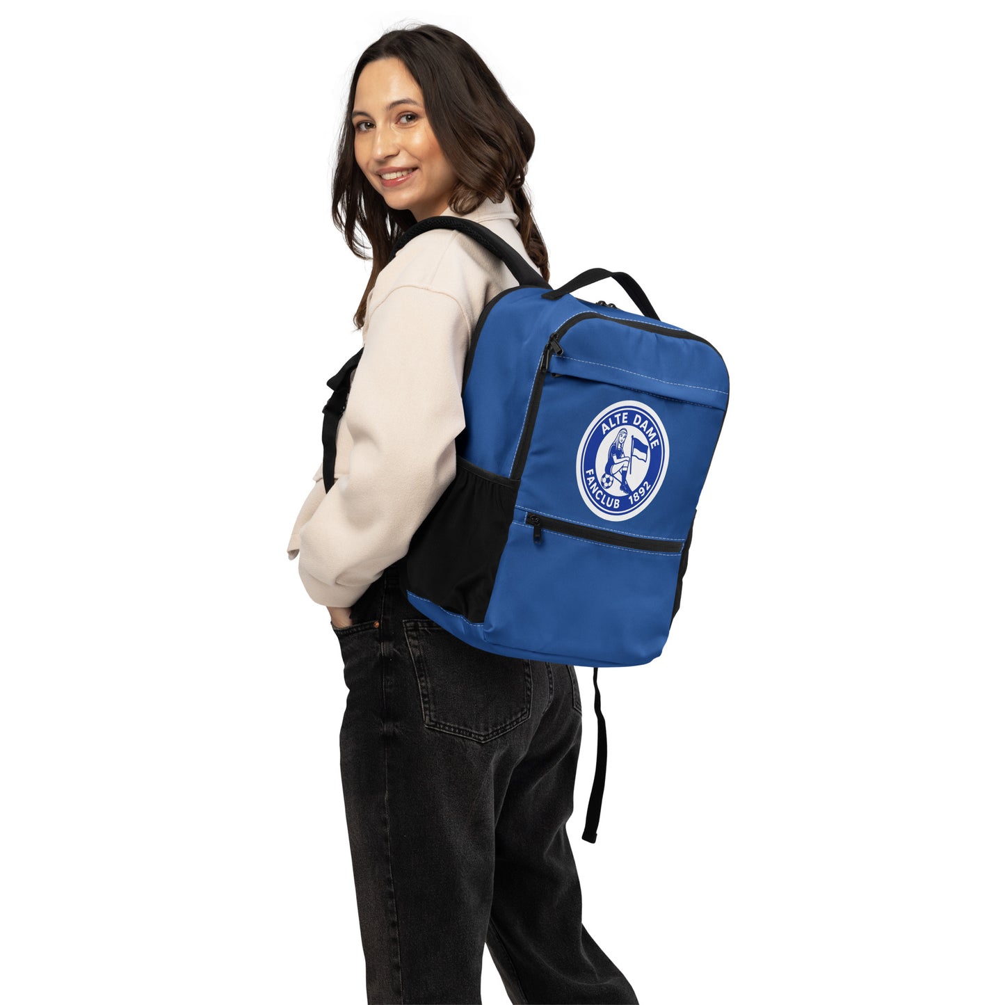 Allzweck-Rucksack mit Fanclub-Logo der Alten Dame 1892, weißer Sportswear Iron Monkey 23 Rucksack mit All-over-Print