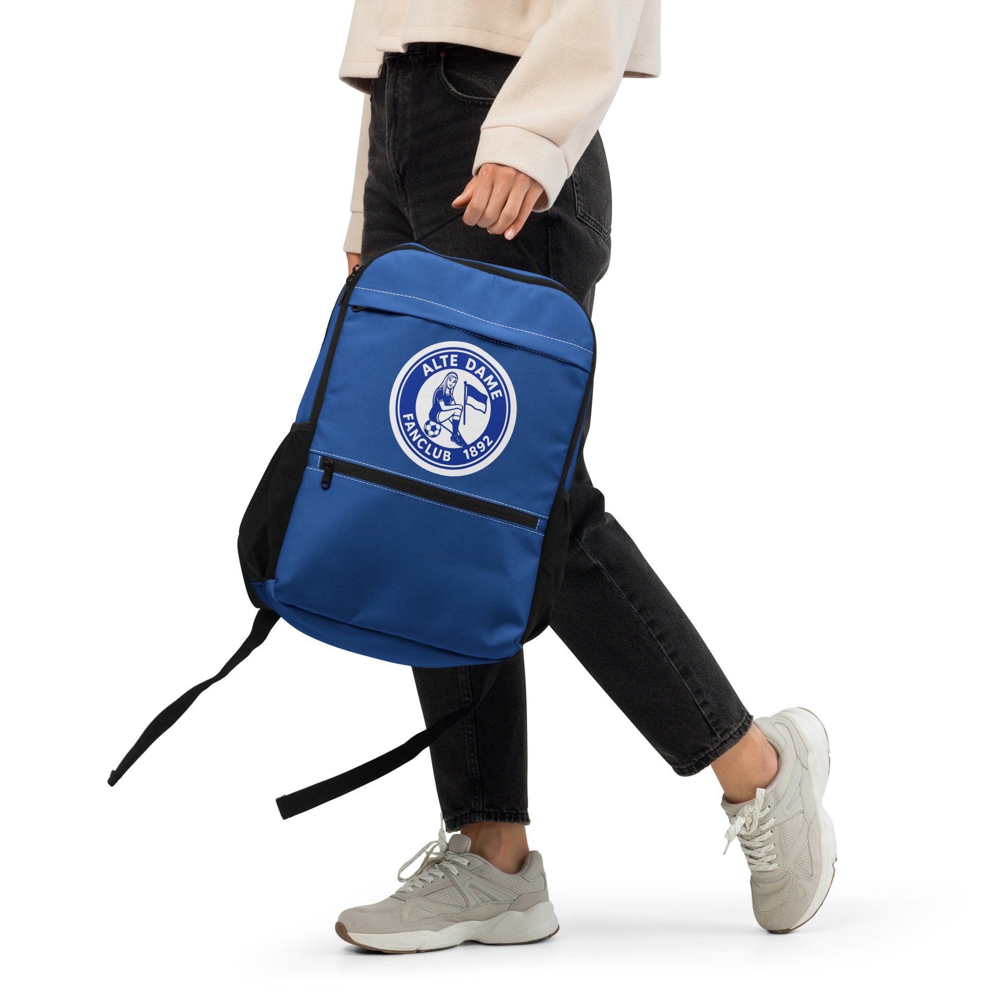 Allzweck-Rucksack von Sportswear Iron Monkey 23 mit Fanclub Alte Dame 1892 Print, weiß, vielseitige Accessoires, Frontansicht