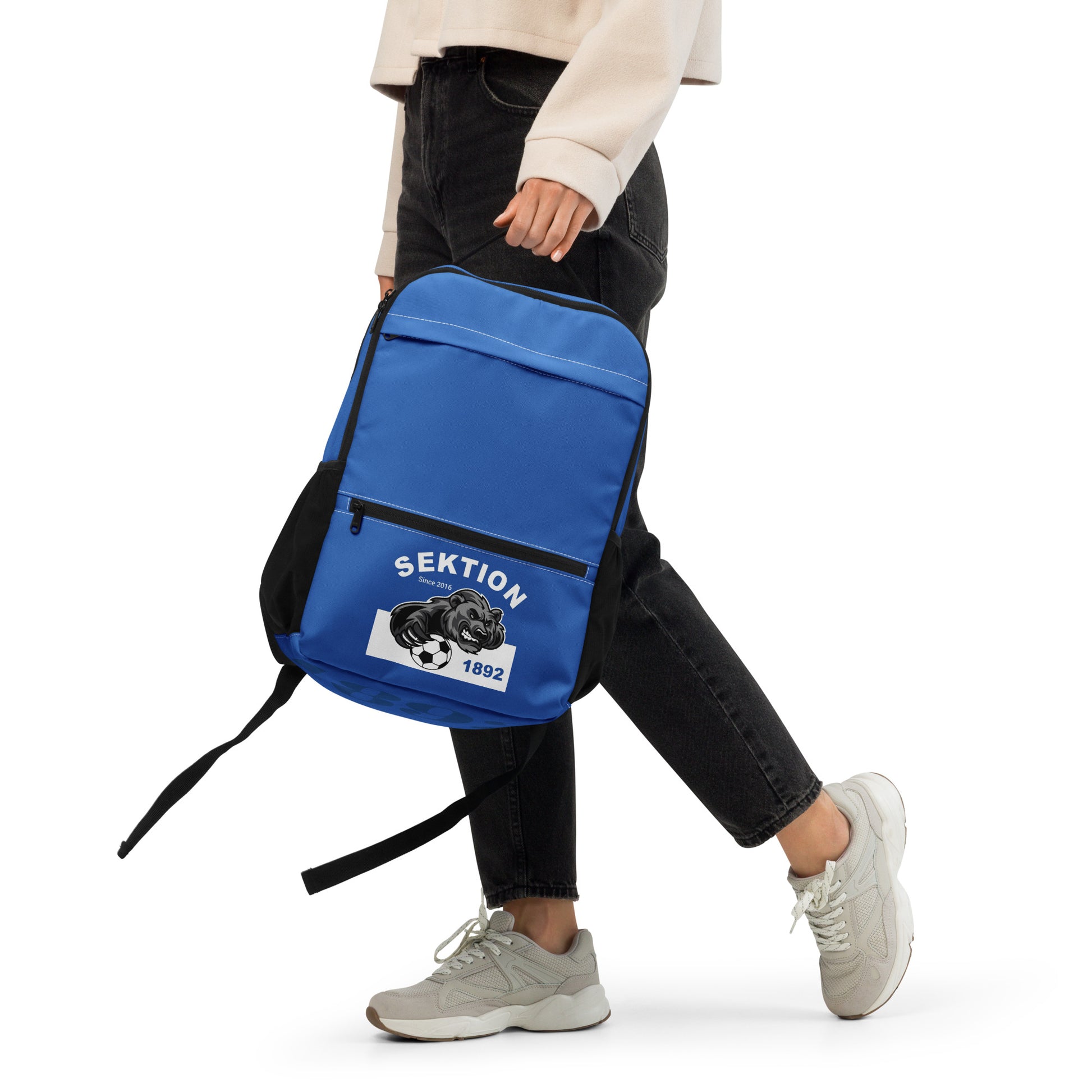 Allzweck-Rucksack von Sportswear Iron Monkey 23 mit All-Over-Print in Weiß, vorderansicht, langlebiges Design für vielseitigen Gebrauch