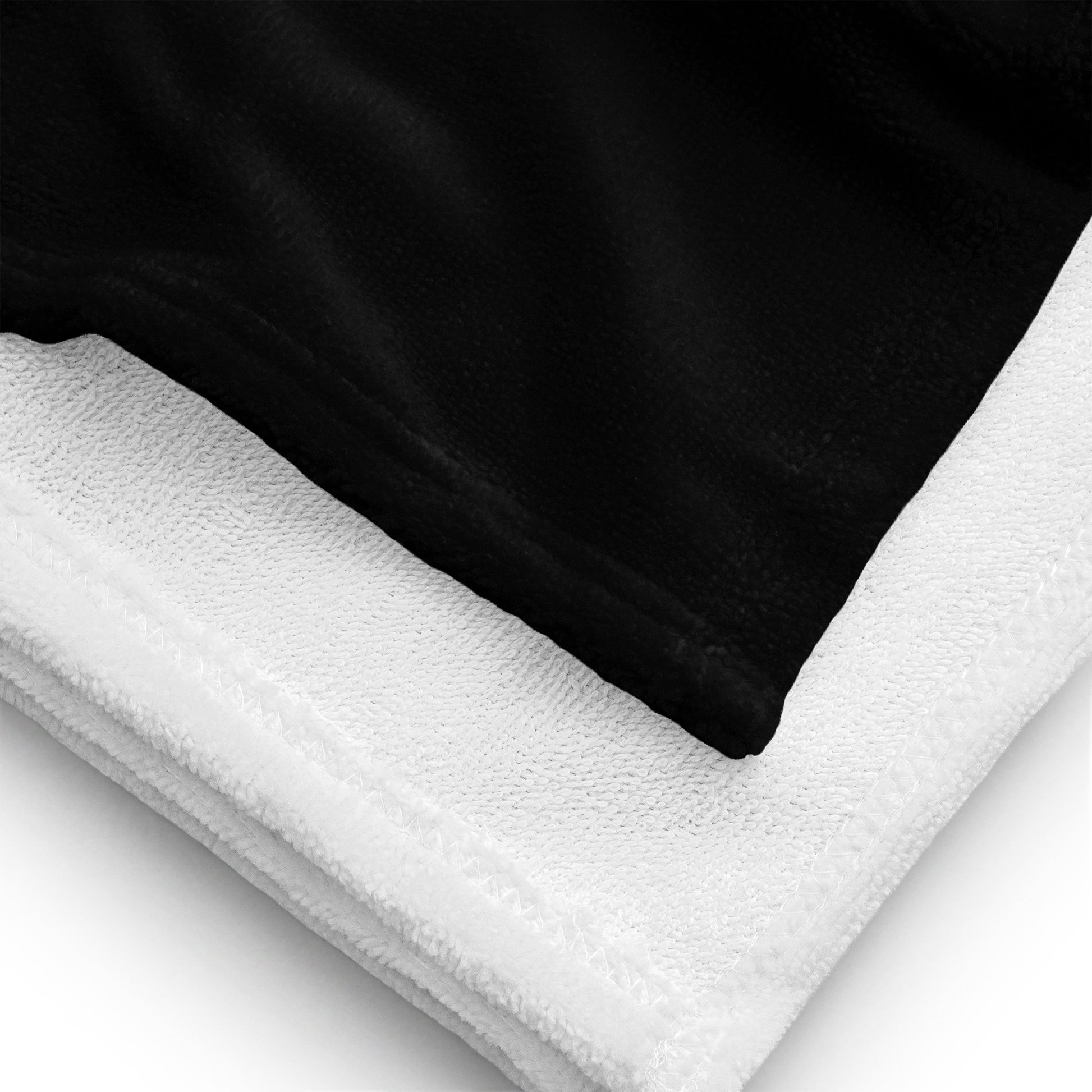 Schwarz bedrucktes FunMusik Records Handtuch aus Baumwolle mit Allover-Sublimationsdruck, ideal für den Strand, von Sportswear Iron Monkey 23