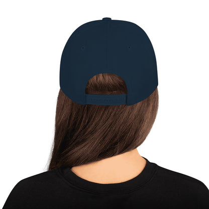Klassische dunkelnavy Snapback-Cap von Sportswear Iron Monkey 23 mit Alte Dame 1892 Logo, modisches Accessoire für Sport und Freizeit