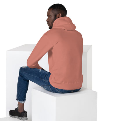 Unisex SoftTouch Premium Kapuzenpullover von Sportswear Iron Monkey 23 aus 100% Baumwolle, dusty-rose, Rückansicht.