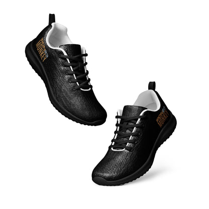 Schwarze Herren Flyknit Sportsneaker von Sportswear Iron Monkey 23, atmungsaktiv, ultraleicht mit EVA-Sohle, vorderansicht