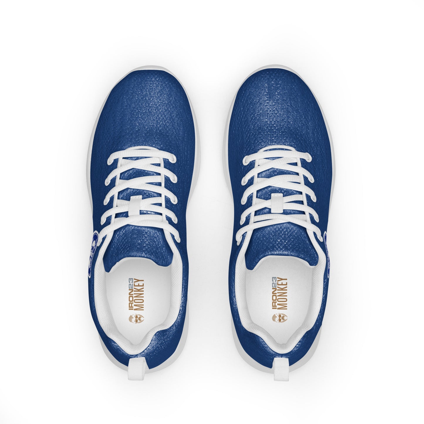 Herren-Turnschuhe von Sportswear Iron Monkey 23, weiße Sportschuhe im Frontansicht mit sportlichem Design