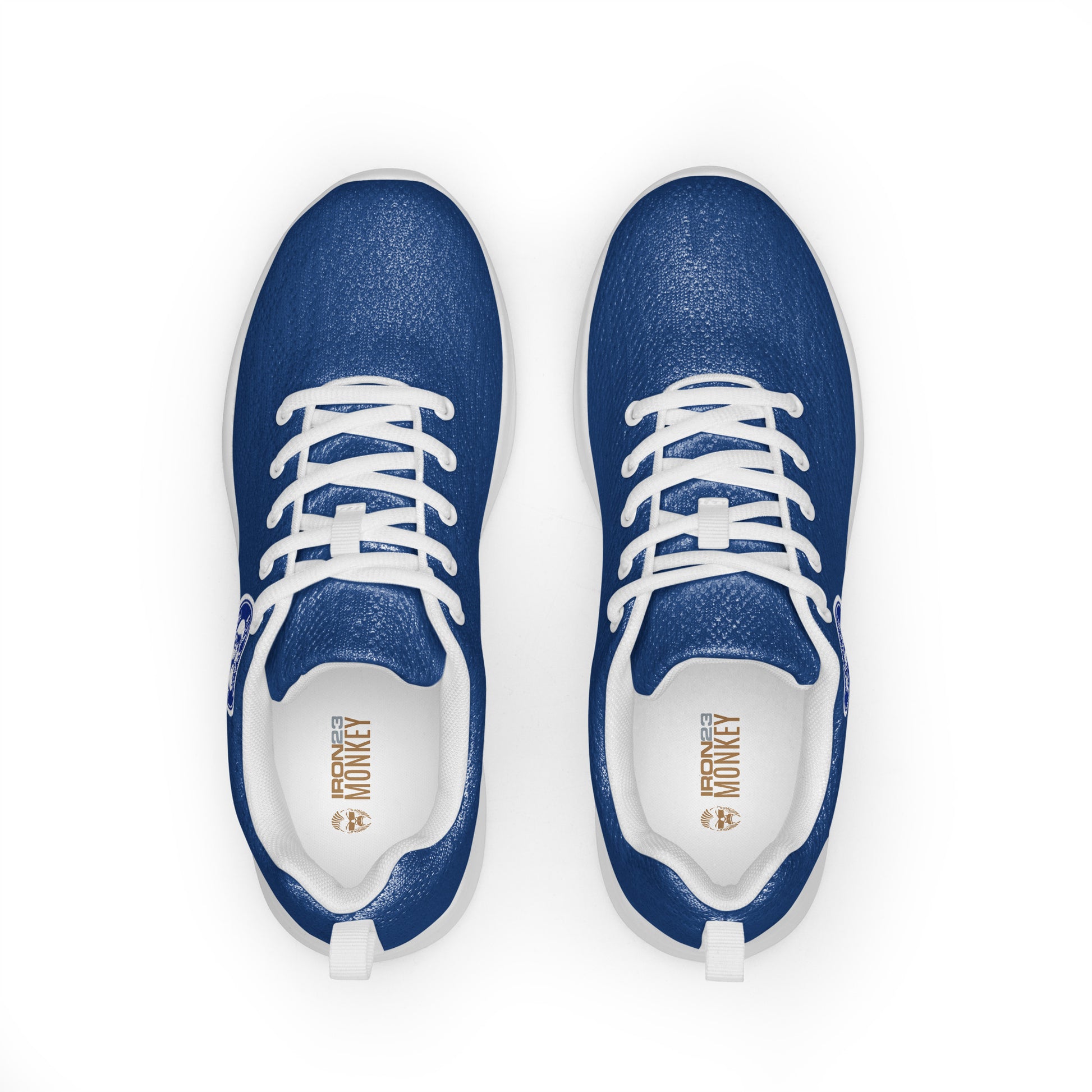 Herren-Turnschuhe von Sportswear Iron Monkey 23, weiße Sportschuhe im Frontansicht mit sportlichem Design