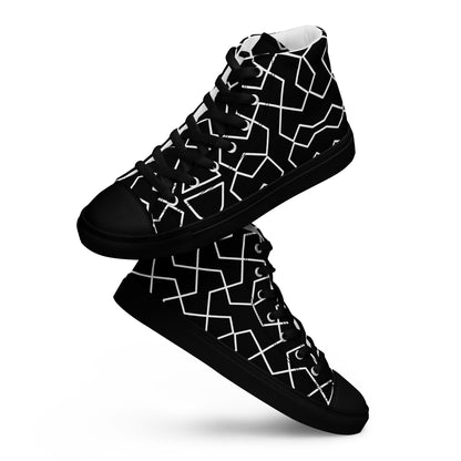 Herren High-Top Canvas Sneaker von Sportswear Iron Monkey 23 in Schwarz und Weiß mit EVA-Sohle, vorne sichtbar.
