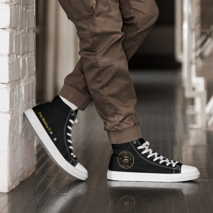 Weiße High-Top Canvas Sneakers für Herren von Sportswear Iron Monkey 23 mit EVA-Sohle, handgefertigt und trendiges Design