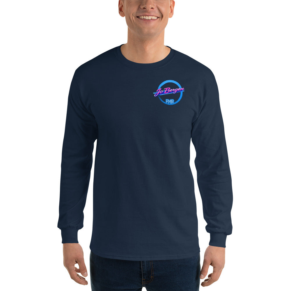 Herren Langarmshirt von Sportswear Iron Monkey in Navy, aus 100% Baumwolle Jersey, klassische Passform, vorne sichtbar.