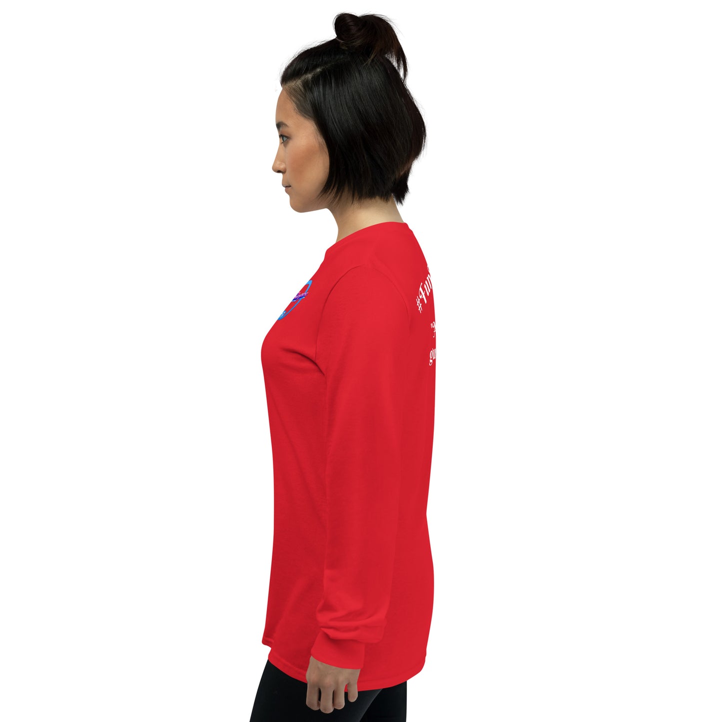 Rotes Langarmshirt von Sportswear Iron Monkey 23, Männer, 100% Baumwolle, Jersey, klassische Passform, sichtbar auf dem linken Bild.