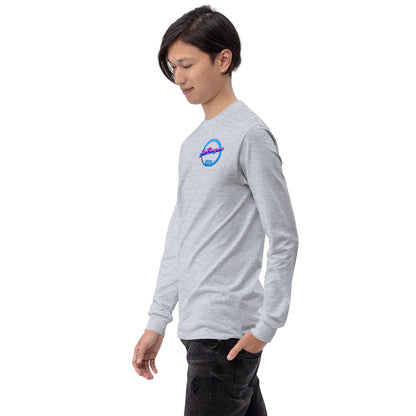 Männliches Langarmshirt von Sportswear Iron Monkey in Grau, aus 100% Baumwolle, mit klassischer Passform, Jersey-Stoff.