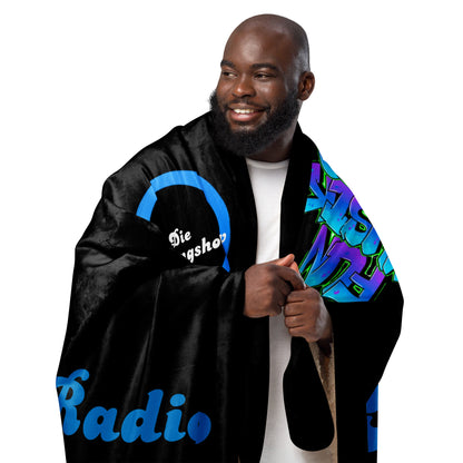 FunMusikRadio Sherpa-Decke Nahaufnahme - Weicher Plüschstoff Premium-Qualität