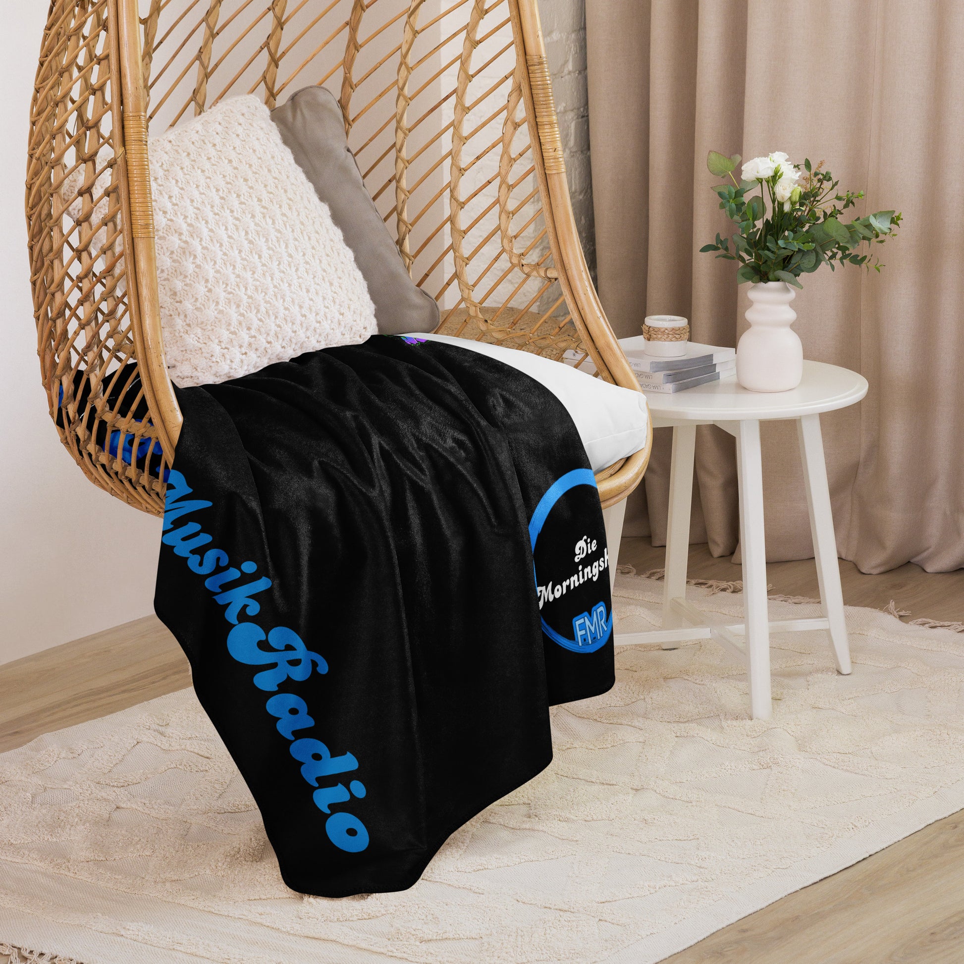 FunMusikRadio Kuscheldecke - Gemütliche Sherpa-Decke mit individuellem Print