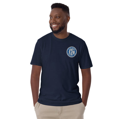 Unisex-Kurzarm-T-Shirt in Navy von Sportswear Iron Monkey 23 mit Fanclub Alte Dame 1892 Aufdruck, weiche Baumwollqualität
