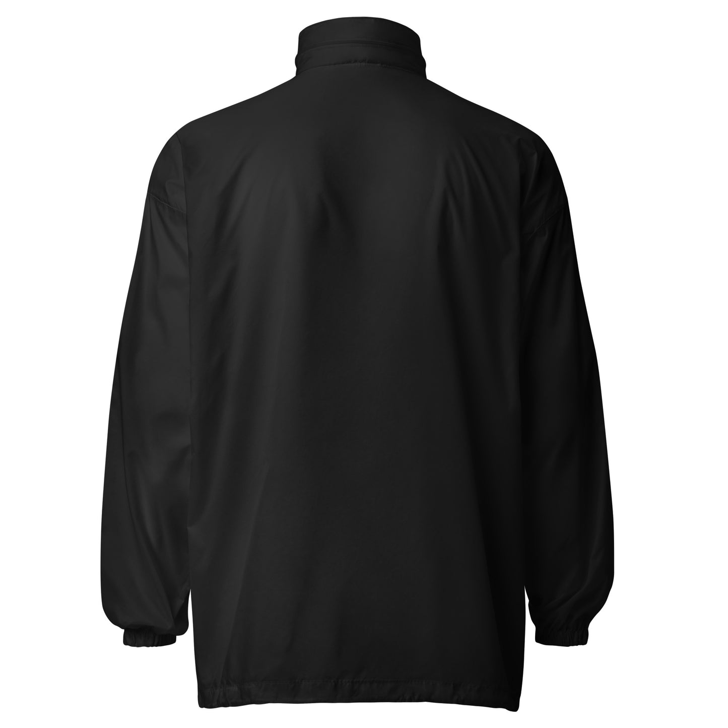 Unisex Windbreaker von Sportswear Iron Monkey 23 in Schwarz, Rückseite mit Fanclub Alte Dame 1892 Design.