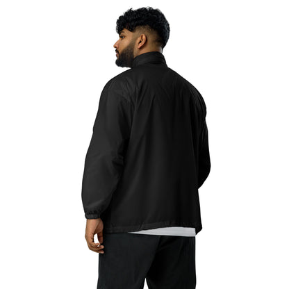 Unisex Windbreaker von Sportswear Iron Monkey 23 in Schwarz, mit Rückenprint und sportlichem Design, perfekt für Outdoor-Aktivitäten.