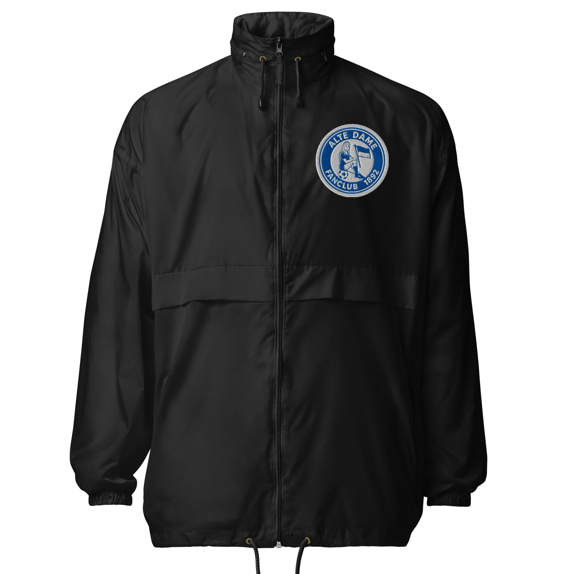 Unisex Basic-Windbreaker von Sportswear Iron Monkey 23 in Schwarz, frontseitig sichtbar, leichte Jacke für Windschutz.