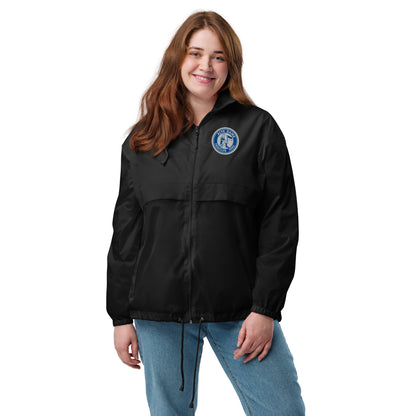 Unisex-Black-Windbreaker von Sportswear Iron Monkey 23, Basic-Windjacke mit Fanclub Alte Dame 1892 Design, vorne sichtbar