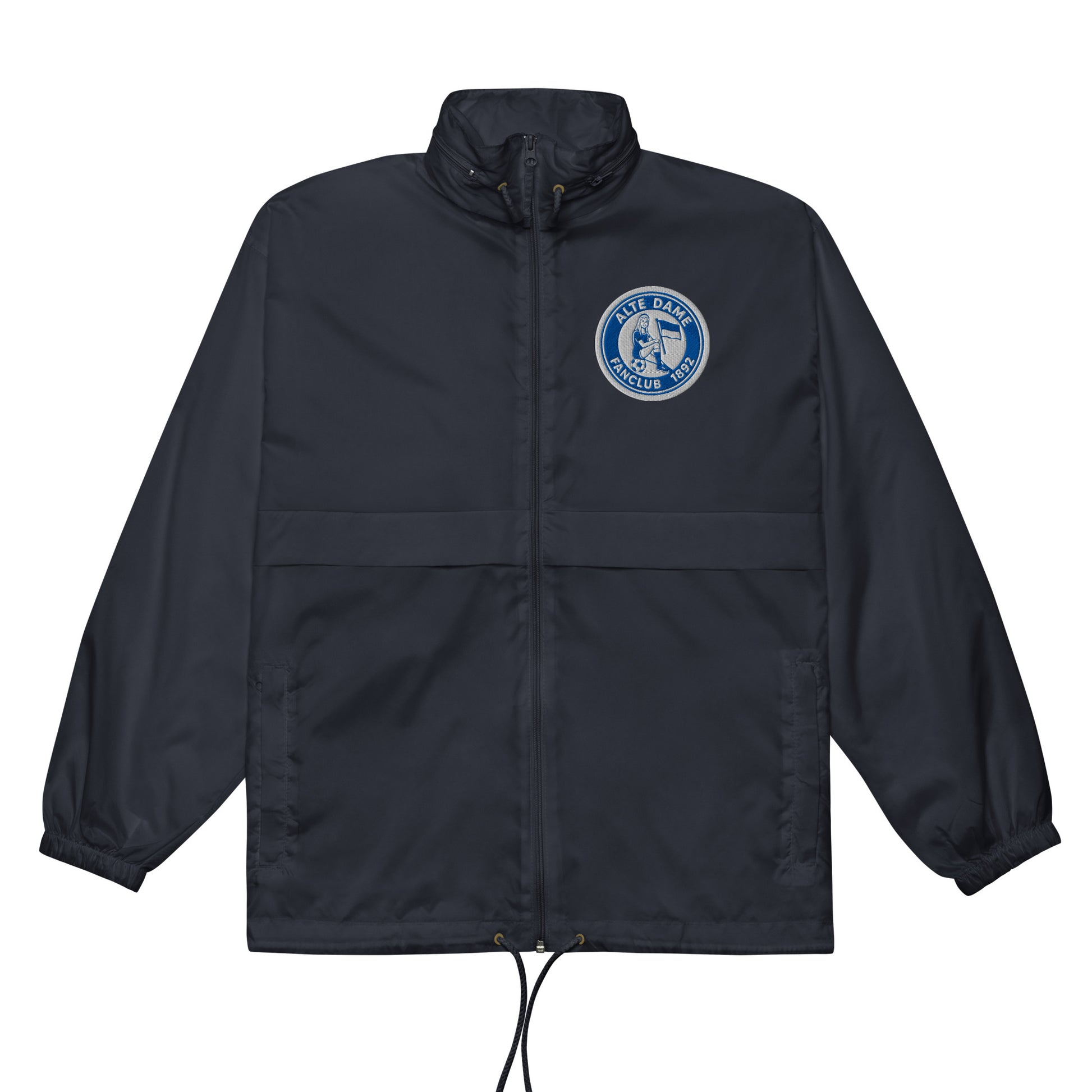 Unisex Basic Windbreaker in Navy von Sportswear Iron Monkey 23, leichte Jacke mit Frontverschluss, sportliches Design
