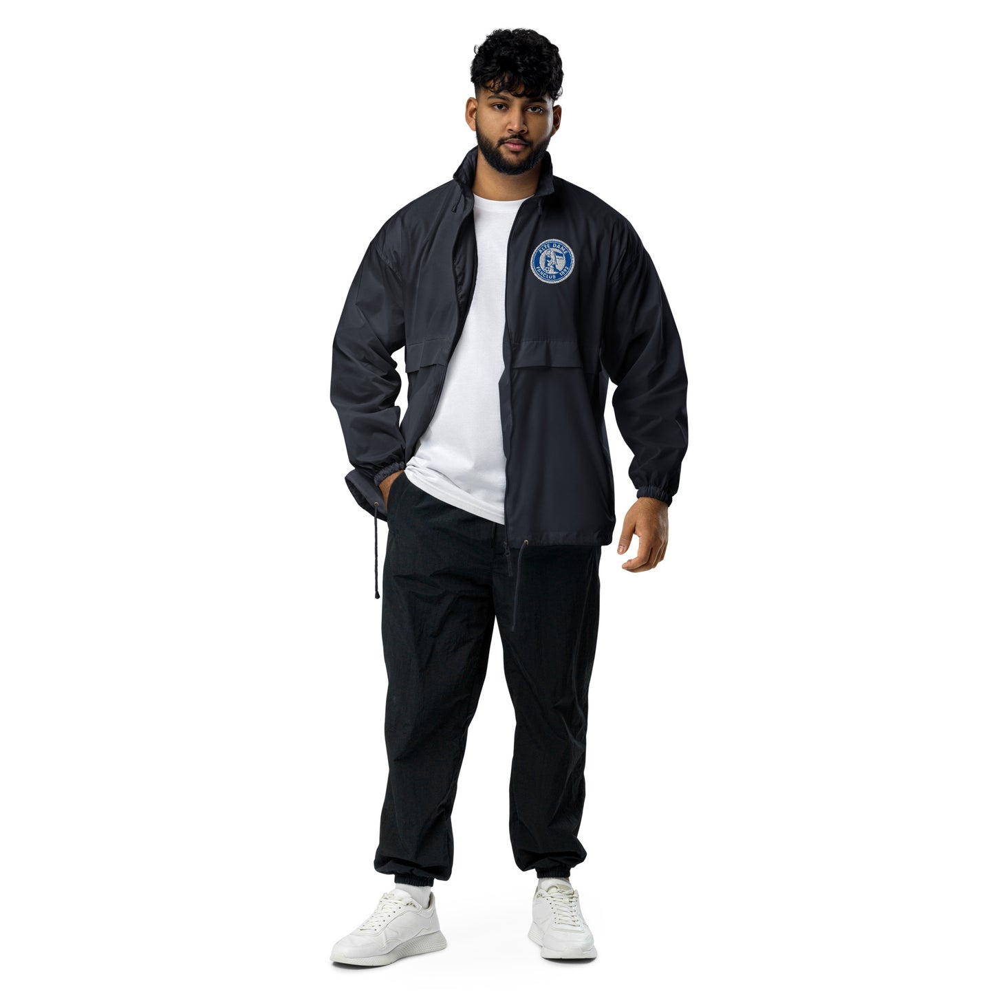 Unisex Basic-Windbreaker in Navy von Sportswear Iron Monkey 23, leichte Jacke, winddichtes Material, sportlicher Stil.
