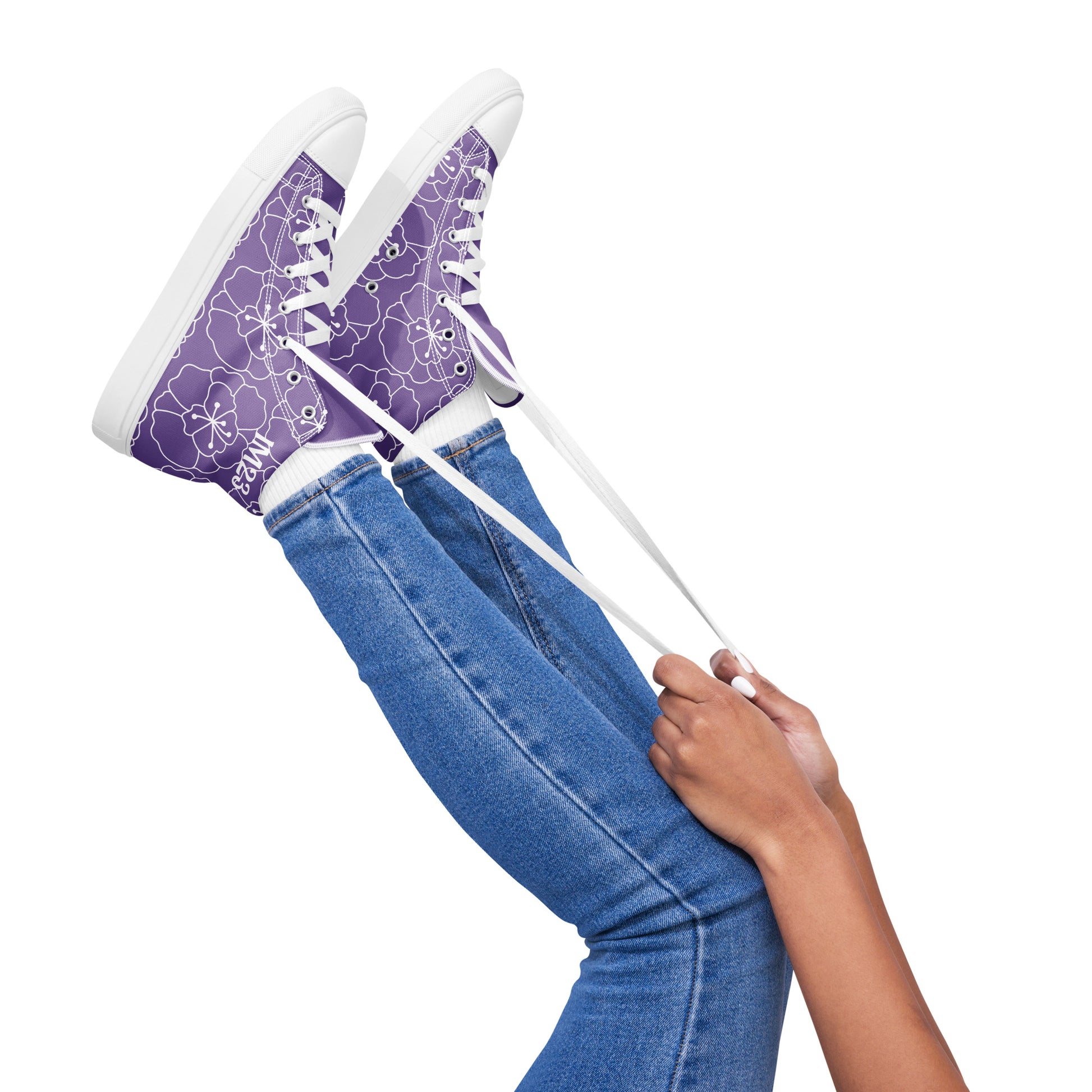 Weiße Damen High-Top Canvas Sneaker von Sportswear Iron Monkey 23 mit gepolstertem Komfort und EVA-Sohle, rechte Seite.