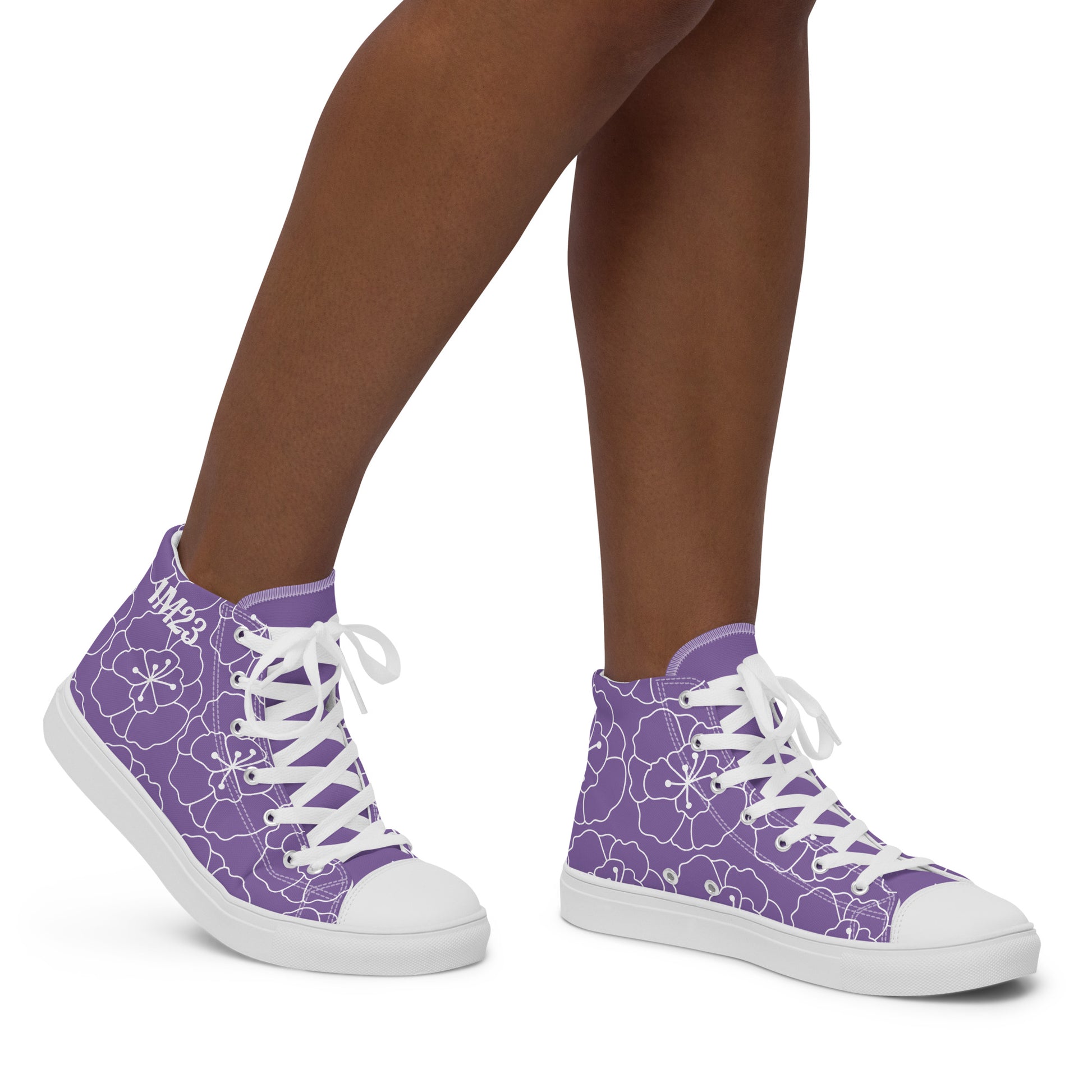 Damen High-Top Canvas Sneaker von Sportswear Iron Monkey 23 in Weiß mit gepolstertem Schaft und EVA-Sohlen, rechte Seite.