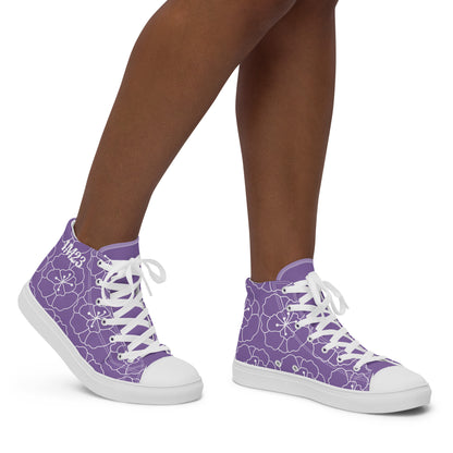 Damen High-Top Canvas Sneaker von Sportswear Iron Monkey 23 in Weiß mit gepolstertem Schaft und EVA-Sohlen, rechte Seite.